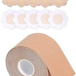 (1Pcs Boob Tape with 10 Nipple Booby Tape for Breast Lift, Women's Multipurpose Breast Lift Tape, Invisible Gaffer Tape Lift Tape Nude-image-99