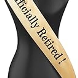 Officially Retired Sash Gold for Men & Women. Great for Work Party, Events, Party Supplies, Gifts, Favors, & Decorations. (Gold)-picture-12