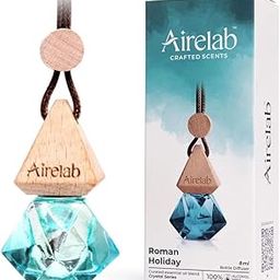 Airelab Roman Holiday Premium Car Perfume Hanging Pod 8ml | Natural Essential Fragrance Oils in Glass Bottle Wooden Diffuser Lid | Long Lasting Car Air Freshener Scent | Lasts Up to 60 Days-40