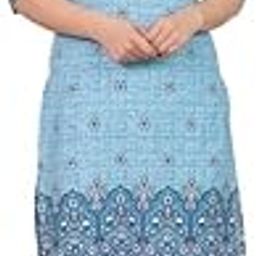Blue Straight Kurta Set for Women | Soft Cotton Kurta set for Ladies | Floral Print Women's Kurta Set | Women Kurta Set for Office or Casual Wear | Available in Plus Sizes, 3XL to 10XL-image-42