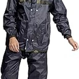 Rainwear Reversible Desire Fighter Taping PU & POLY Men's Rainsuit | Dynamic 2-in-1 Waterproof Jacket & Pant Set with Pockets & Elastic Cuffs | Heavy Rain Protection-15