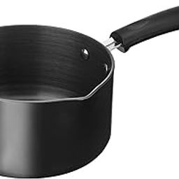 Amazon Brand - Solimo Hard Anodized Saucepan with Bakelite Handle (900ml)- Non- Induction, Aluminium, Black-image-14