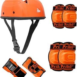 PRIKLI Kids Protective Set Guard for Skating, Cycling & Skateboarding (Suitable for Age Group 5 to 12 Years Old) (Orange)-image-70
