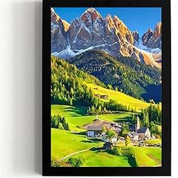 DivaFrames Mountain Vastu Painting, 10x14 Inch, Black Frame - Wall Art for Living Room, Home Decor, Vastu Wall Decoration-image-27