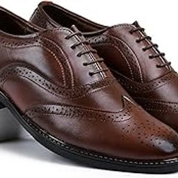 Men's Brogue Shoes | Premium Formal Shoes | Genuine Leather Handcrafted Wingtip Stylish Footwear for Office, Business and Weddings-image-57