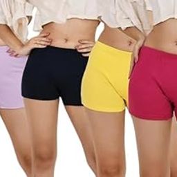 Soft Womens Cotton Elastane Stretch Mid Waist Boy Shorts | StayFresh Treatment | Boyshort Panties Plain | Multicolour (Pack of 4) (3XL)-image-36