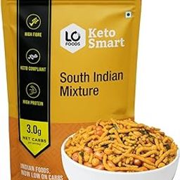 Lo! Low Carb Delights Foods-Keto South Indian Mixture (200G)|3G Net Carb|Keto Snacks Tested for Keto Diet|Low Carb Snacks|Diet Snacks Food|Keto Namkeen-image-20