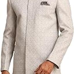 Men's Grey Sherwani Only Top | Imported Jacquard Sherwani For Men-picture-44