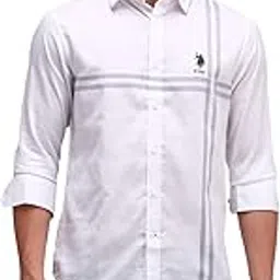 u.s. polo assn. Men's Striped Collared Neck Full Sleeve Casual Cotton Regular Fit Shirts-picture-10
