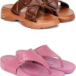 Women's Sandals | Lightweight Wear| Stylish & Easy to Wear For Women'S GRP-SAN-(2-COMBO)-1890-1984-image-89