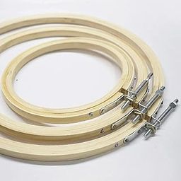 LEEHELTON® Wooden Hoop Ring 3 Piece in 5,6, and 7 inch Embroidery Wooden Hand Sewing Frame-image-86
