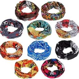 Bandana Headwear Magic Scarf for Men and Women (Multicolour, Free Size) - 10 Pcs-image-38
