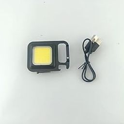 Pack of 1 Keychain Flashlight, USB Rechargeable, 3 Light Modes, Magnetic with Folding Bracket, Black-image-99