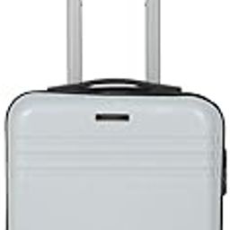 teakwood leathers Teakwood Small Size 8 Wheels Trolley Bag, Hard Cabin with Zipper Closure, Adjustable Push Button & Cross Side Strap, Number Lock System 360 Degree (Small, Silver)-picture-30