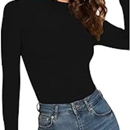 Women's Casual Round Neck Long Sleeves Stylish Top, 23" inches (Top Empire-06)-48
