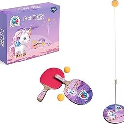BELOXY Table Tennis Trainer Toys for Kids & Adults | Rebound Rackets and Balls Base Training Practice Set | Outdoor Indoor Games for Boys & Girls (RED) (Light Purple)-image-87