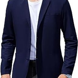 Men's Casual Coat Lightweight Linen Blazer Regular Fit Sport Jackets Four Buttons Daily Suits-image-1