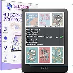TELTREK Screen Guard Designed For Apple Kindle PaperWhite 7" 2024 / Paperwhite Kids 7" 2024 / Paperwhite Signature 7" 2024 & ColorSoft Signature 2024 Nano Fiber PET Tempered Glass Screen Protector-30