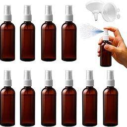 Kawai Homes 10 Pcs 100 Ml Refillable Travel Size Multipurpose Amber Spray Bottles For Liquid | Leak-Proof Empty Small Bottles | Ideal for Hand Sanitizers Perfumes Cleaning-picture-49