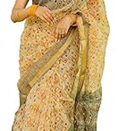 Women's Polyester Kota Doria Geometric Printed Saree with Blouse Piece-image-42