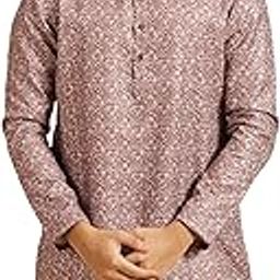 Men's Art Silk Printed Kurta (1pc)-image-1