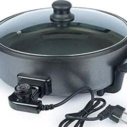 EXOMOON 36 cm Non-Stick Electric Multipurpose Cooker | Pizza Maker with Unbreakable Lid, Black-picture-7