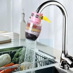 Activated Carbon Faucet Water Filters Universal Interface Home Kitchen Faucet Tap Water | Tap Filter Multilayer | Clean Purifier Filter Cartridge Five Layer Water Filter-Pack of 1(3 D)-image-88