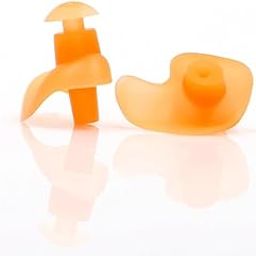 Meirs Swimming & Bathing Ear Plugs Waterproof Silicone, Reusable Design for Swimming, Bathing, and Noise Reduction (1 Pair Orange)-1