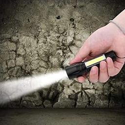 Naivete 2 in 1 Led Flashlight Zoom Light Mini Size Telescopic Portable Torch with Pen Clip Outdoor Other Camping, Aluminum, 200 lumens (2 in 1 LED Flashlight Zoom Light)-26