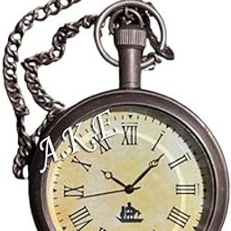 Antique Indian Style Metal Men Women Watch/Pocket Watch with Long Chain Pendent Type-image-50