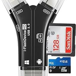 [MFi Certified] USB3.0 Up to 100MB/s Read, SD Card Reader iPhone Lightning USB C Type C Card Reader Support SD TF Card,Trail Hunting Game Camera Viewer iPhone iPad Android Mac PC (908CHD-Black USB3.0)-16