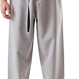 snitch Men Grey Trousers | Relaxed Fit Mid Rise Drawstring Waist | Polyester Blend Smooth Texture for Casual & Street Wear-picture-33