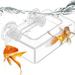 Qpets® Floating Fish Feeding Ring with Suction Cup, Wall-Mounted Clear Acrylic Square Food Feeder Frame for Aquarium, Keeps Floating Pellets Contained, Reduces Waste & Tank Pollution-26