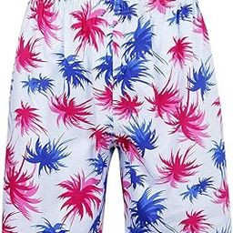 Men Hawaiian Shorts Beach Palm Tree Holiday Luau Tropical Trunks M Style 5-image-54