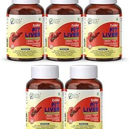 Fytika Fit Liver | Liver Detox Supplement | Liver Detox with Milk Thistle, Kalmegh, Kutaki, Kasani, Haldi | For Men & Women | 150 Tablets (Pack of 5)-image-26
