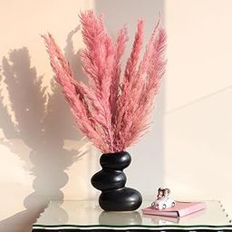 Flowers and Fillers 10 Sticks Pampas Grass Onion Pink Colour | Dried Flowers for Home, Office, Bedroom, Table Decoration and Craft Items Corner (Without Vase Pot)-image-16