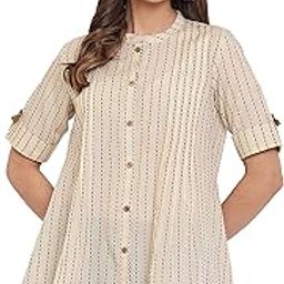 Women's Mustard Silk Blend Foil Printed Kurta with Palazzo-image-94