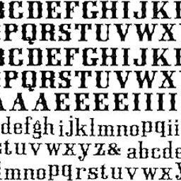 Vintage Ouija Alphabet 1/2" Black Fused Glass Decals-image-99