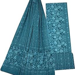 Women's Dress Material Cotton Suit Ajrakh Print Unstitched Salwar Dupatta Jaipuri Print Free Size A-image-21
