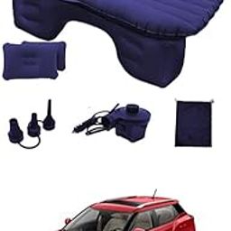 AYW Blue/Black Car Bed Mattress for Rest,Travel, Car Back Seat Air Inflation Bed Universal Air Couch with Two Air Pillows, Car Air Pump and 1 Repair Kit for XUV 300 Universal for All Models-image-38