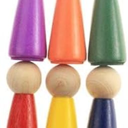 TRENDYNEST® 3x6x Wooden Peg Dolls Tiny People Figures Educational for Toddlers Ornament | Crafts | Multi-Purpose Craft Supplies | Crafting Pieces | Wooden Pieces-image-9