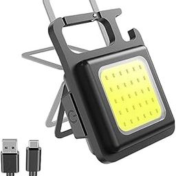 Portable Keychain LED Light Mini Flashlight USB Rechargeable Work Light 500 Lumens Bright Small Pocket Flashlights Outdoor Torch-13