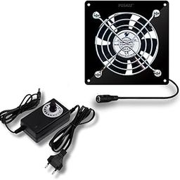 80mm AC Plug Fan (120V/110V/220V) with Adjustable Speed Controller for PC, Doorway, Receiver, Xbox, DVR, Router, Home Theater, AV Cabinets - Enhanced Cooling Solution (Black)-22