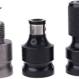 UPTO DATE PRODUCTS 3Pcs Drill Chuck Adaptor With Screw 1/2" Square To 1/4" Hex Socket Adapter Converter For Impact Wrench Hand Tools-21