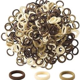 Mini Hair Elastics, 100 Pack Multicolour Ponytail Holders, Small Rubber Bands for Kids and Women (NUDE COLOR)-image-85