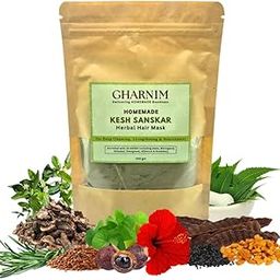 Kesh Sanskar Homemade Herbal Hair Mask Powder | Hair Pack Powder for Hair Growth, Dandruff, Dry & Frizzy Hair | Natural Hair Mask for Women | Ayurvedic Herbal Care-image-12