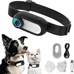 Kestanlora HD 1080P Cat Camera Collar with Video Record Wireless Mini Sport Cam,Small Action Cameras,Body Camera for Pet Supplies/Stuff,Outdoor/Inoor Birthday Gift No WiFi-picture-2