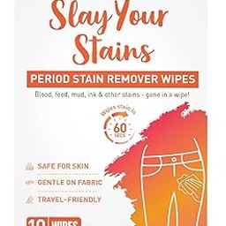 Sirona Period Stain Remover Wipes | Instant Stain Remover for Clothes | Fabric Wipes for Fresh Blood Stains | Safe on Skin & Gentle on Fabric | Travel-Friendly Stain Removal | Pack of 10-image-77