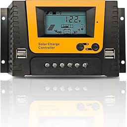 POWLSOJX 30A Solar Controller with 4 USB Ports and Backlit Display Supports 12V/24V/36V/48V Batteries (30A)-picture-20