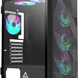 Montech X3 Mesh, 6 Fans - 3x 140mm & 3x 120mm Fixed RGB Lighting Fans, ATX Mid-Tower PC Gaming Case, USB3.0, Door Open Tempered Glass Side Panel, High Airflow, Black-30